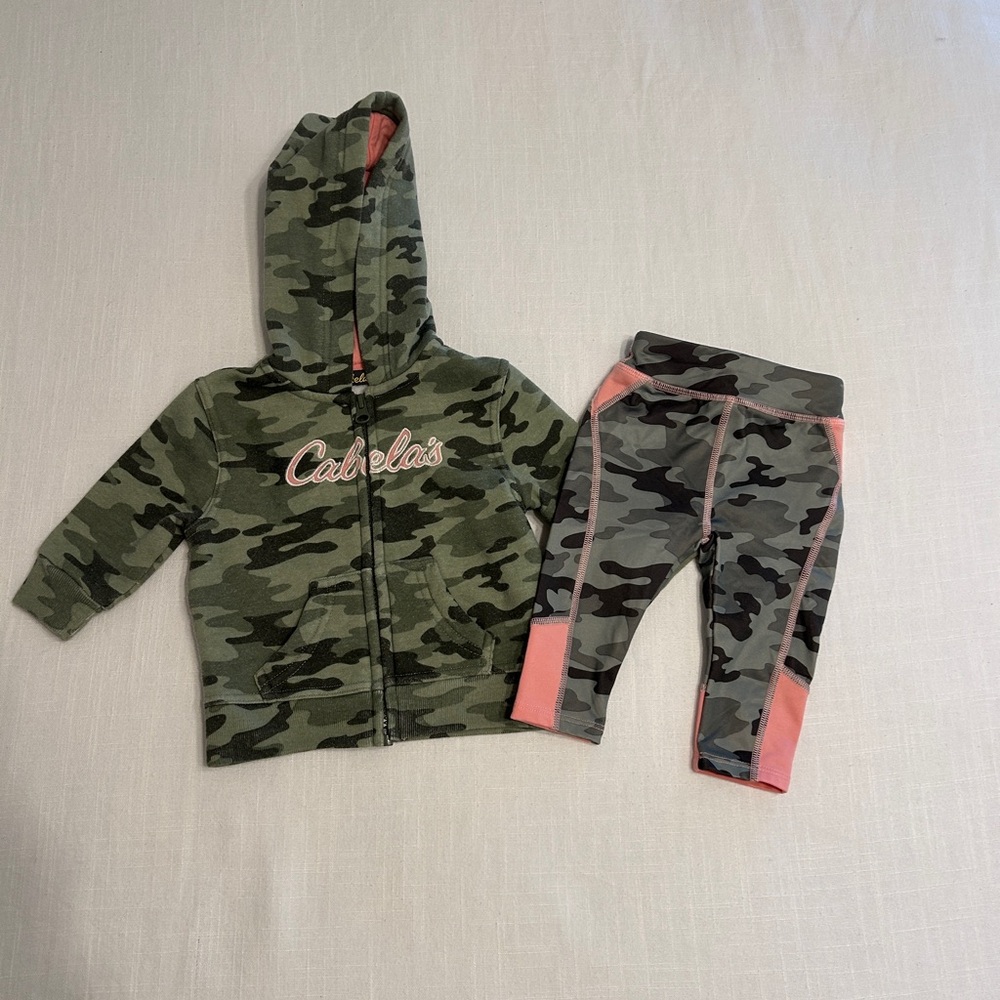 Cabela's Green and Pink Camo matching set